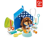 Kit 16 peças Veterinário Infantil de Madeira com Cachorro Eletrônico e Sons | Hape