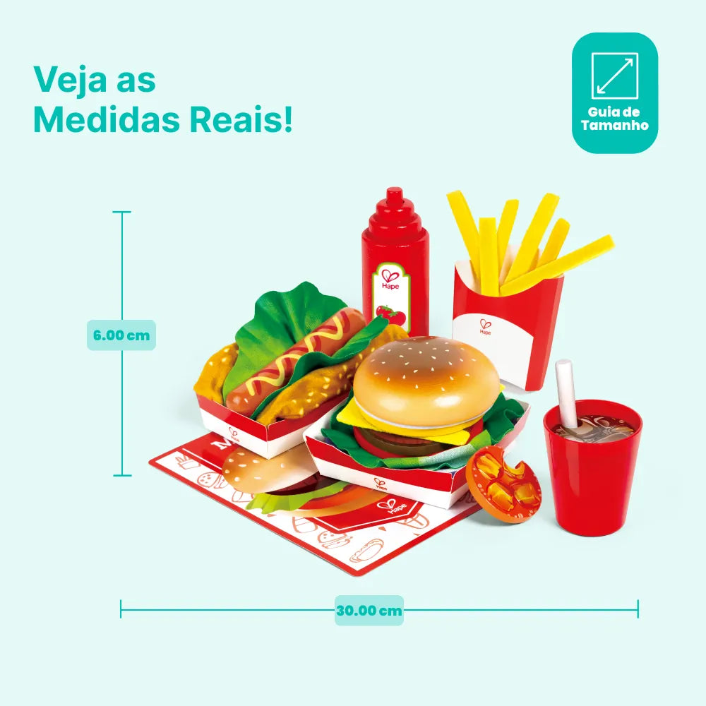Medidas do Conjunto Fast Food Hape