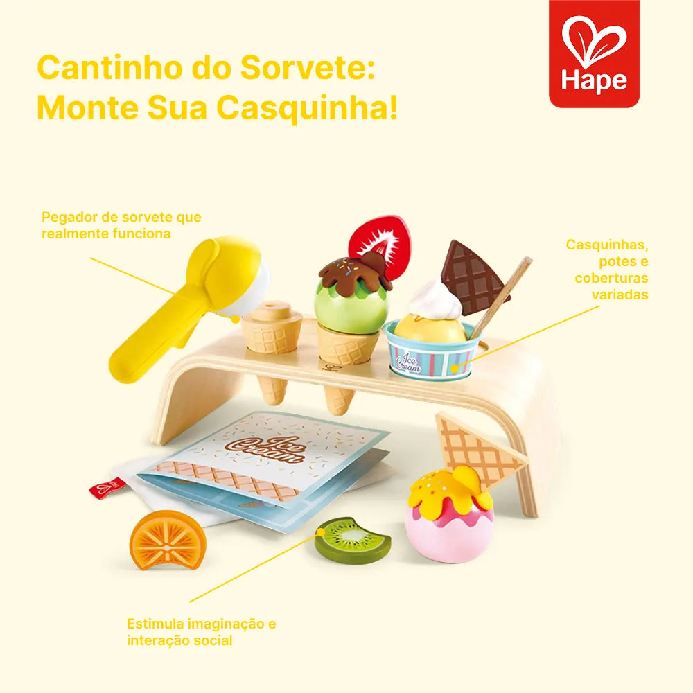 Cantinho do Sorvete Cremoso Hape E3217 imagem 9