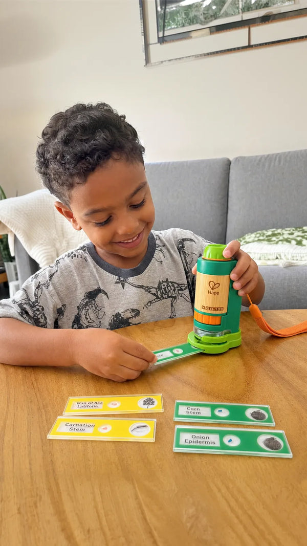Microscópio Infantil Portátil LED 120x Hape - foto de cliente 1