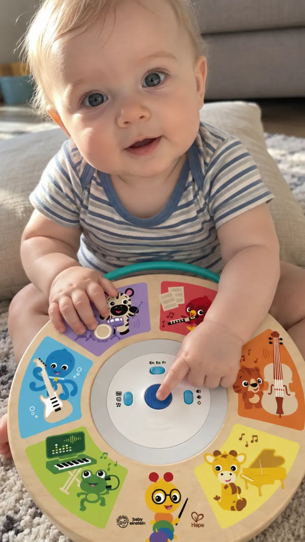 Cliente com a Sinfonia de Sons Magic Touch Hape 1