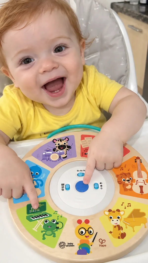 Cliente com a Sinfonia de Sons Magic Touch Hape 4
