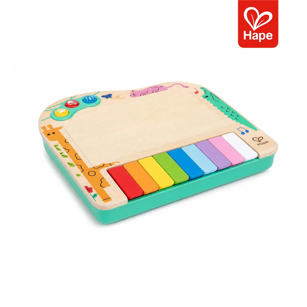 Piano de pixels de madeira Hape com 8 teclas coloridas