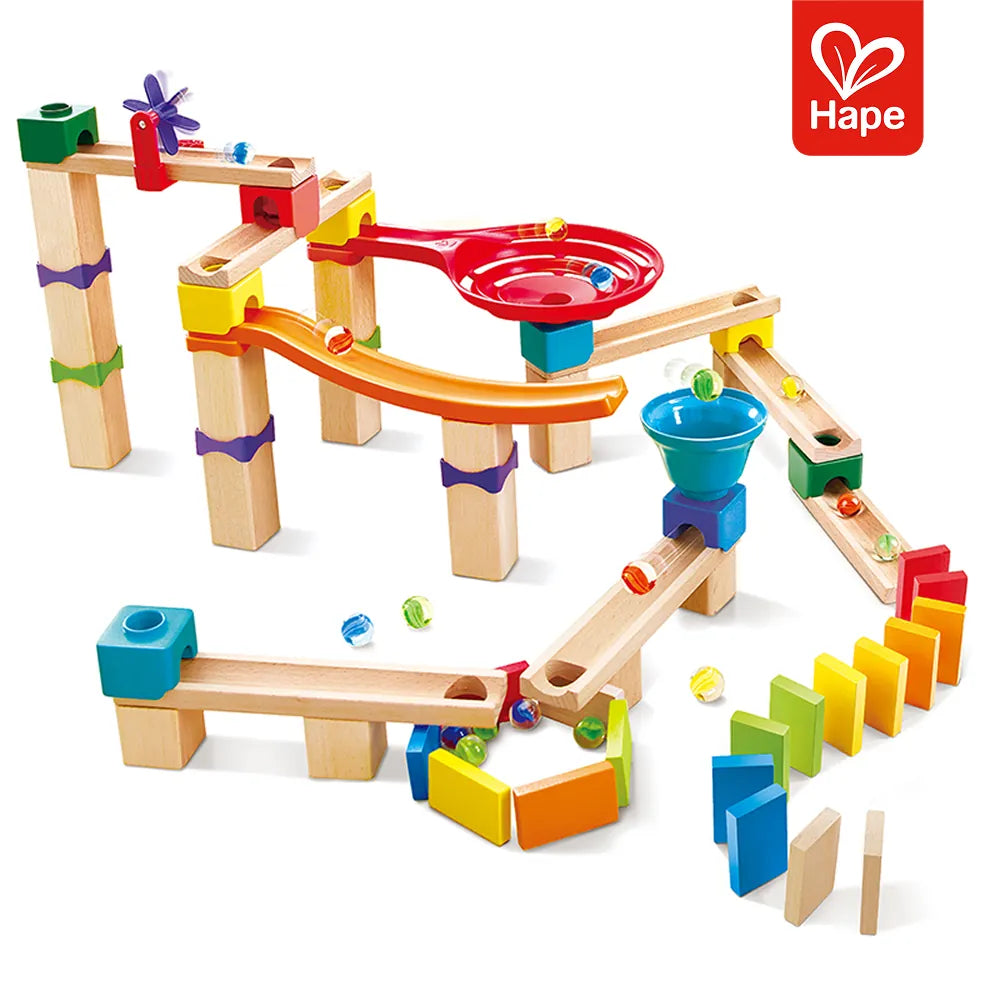 Pista de Bolinhas de Gude com Dominó e Sino Hape E1101