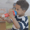 Microfone Infantil de Madeira com Eco Sem Pilhas Hape em ação