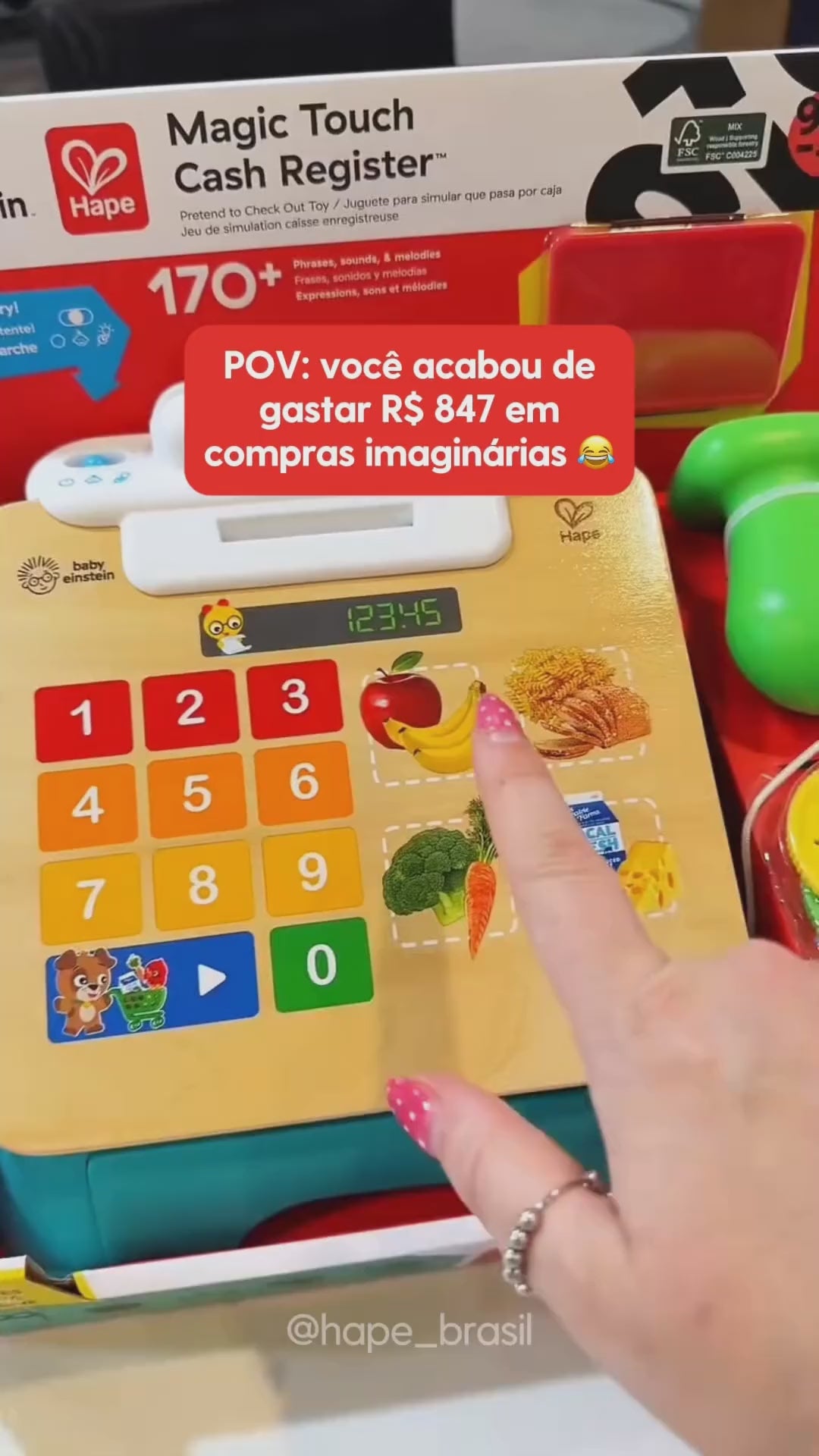 Caixa Registradora Magic Touch Hape - vídeo