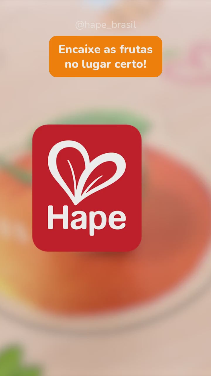 Quebra-Cabeça de Encaixe Frutas em Duas Camadas de Madeira com Pinos 2 Anos+ | HAPE