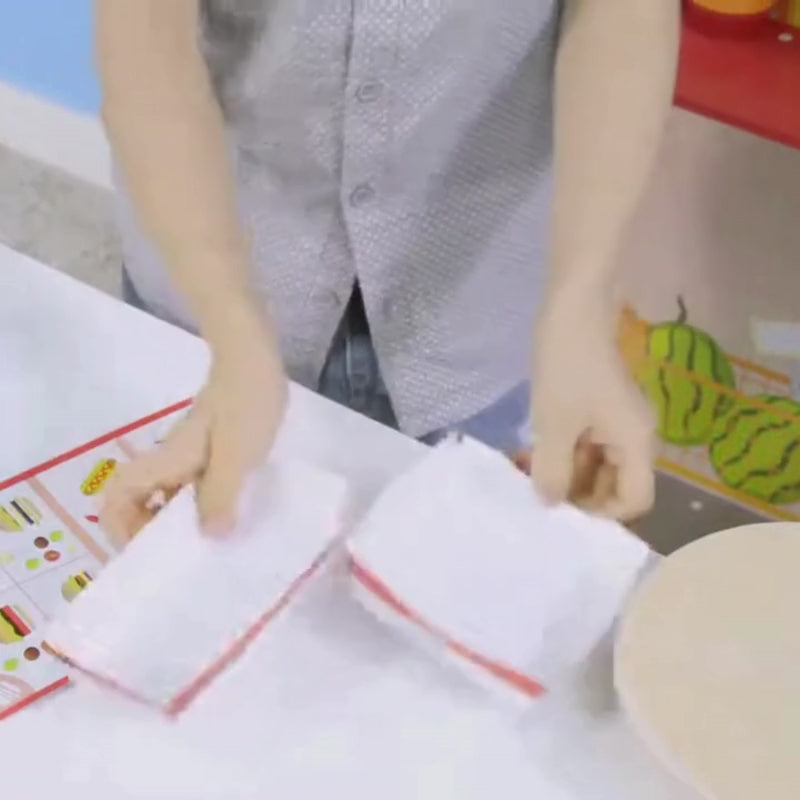 Kit Fast Food Infantil de Madeira e Feltro: Hambúrguer, Hot Dog e Batata Frita | Hape