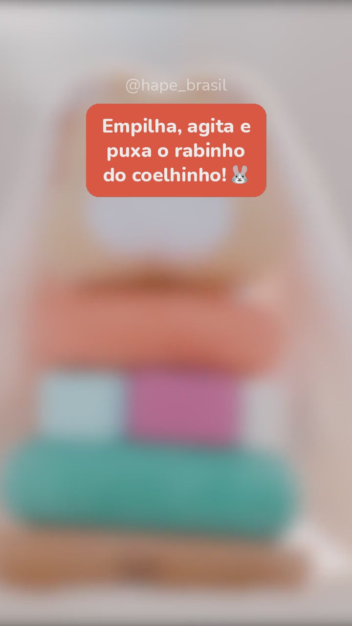 Coelho de Empilhar Sensorial para Bebês 10 Meses+ | HAPE