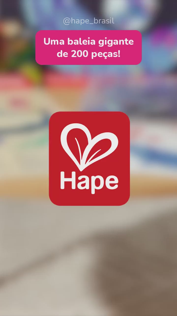 Quebra-Cabeça de Chão Baleia Jubarte Brilhante Gigante com 200 Peças 8 Anos+ | HAPE