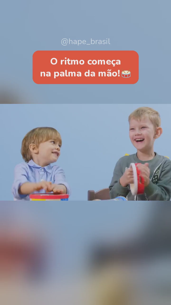 Vídeo do Pandeiro Infantil de Madeira Colorido Hape