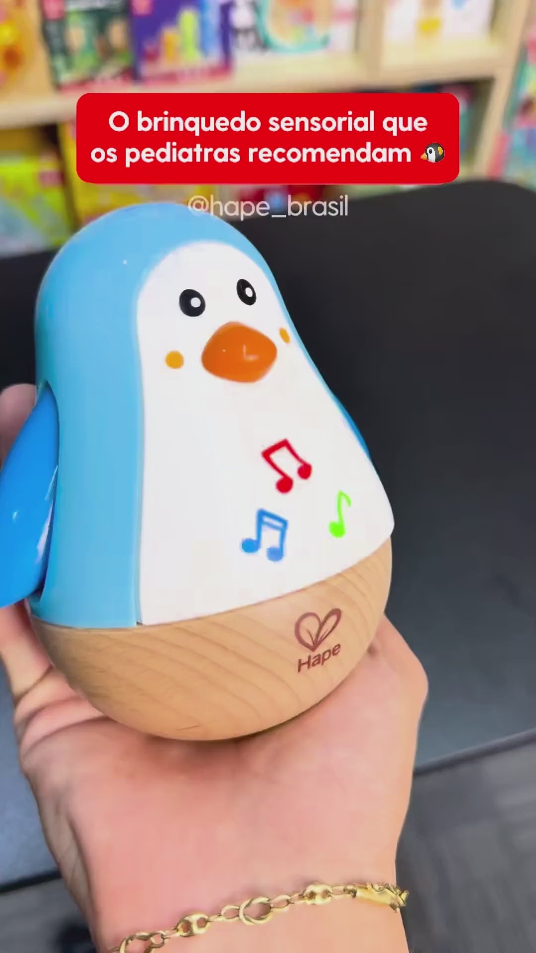 Pinguim Musical Sensorial Hape - vídeo