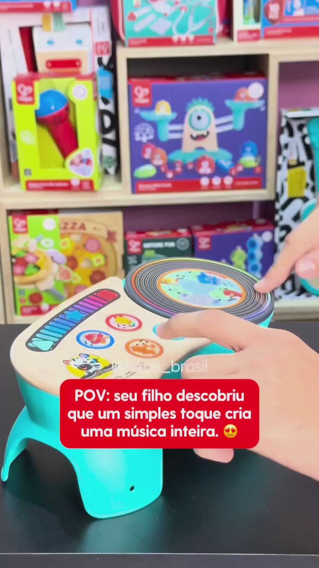 DJ Discovery Toca-discos Magic Touch Hape - vídeo