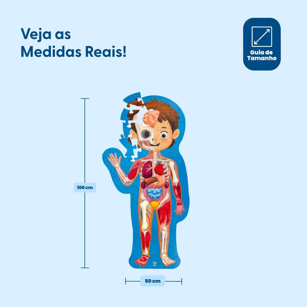 Quebra-cabeça Corpo Humano 50 peças Hape - imagem 7