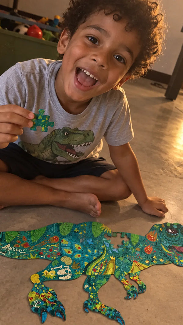 Quebra-Cabeça de Chão Dinossauro Brilhante Hape CLI2