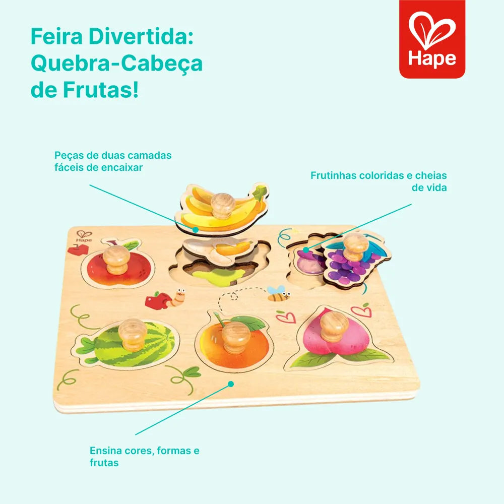 Quebra-Cabeça Frutas em Camadas Hape, foto 9