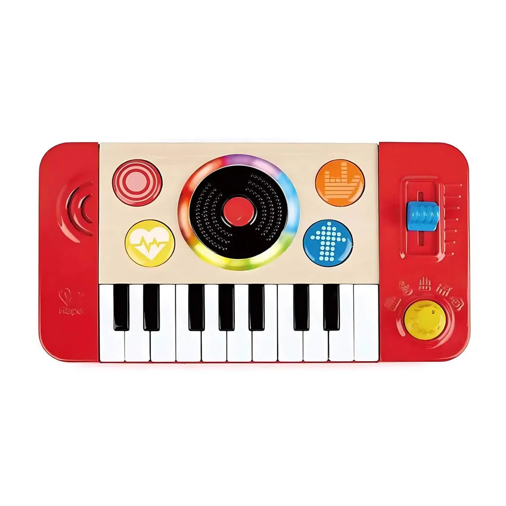 DJ Mix & Spin Studio Brinquedo Musical Infantil com Teclado, Luzes e Efeitos Especiais – Hape