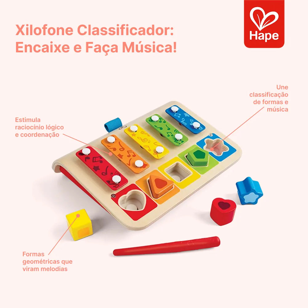 Xilofone Classificador de Formas Hape E0334 imagem 9